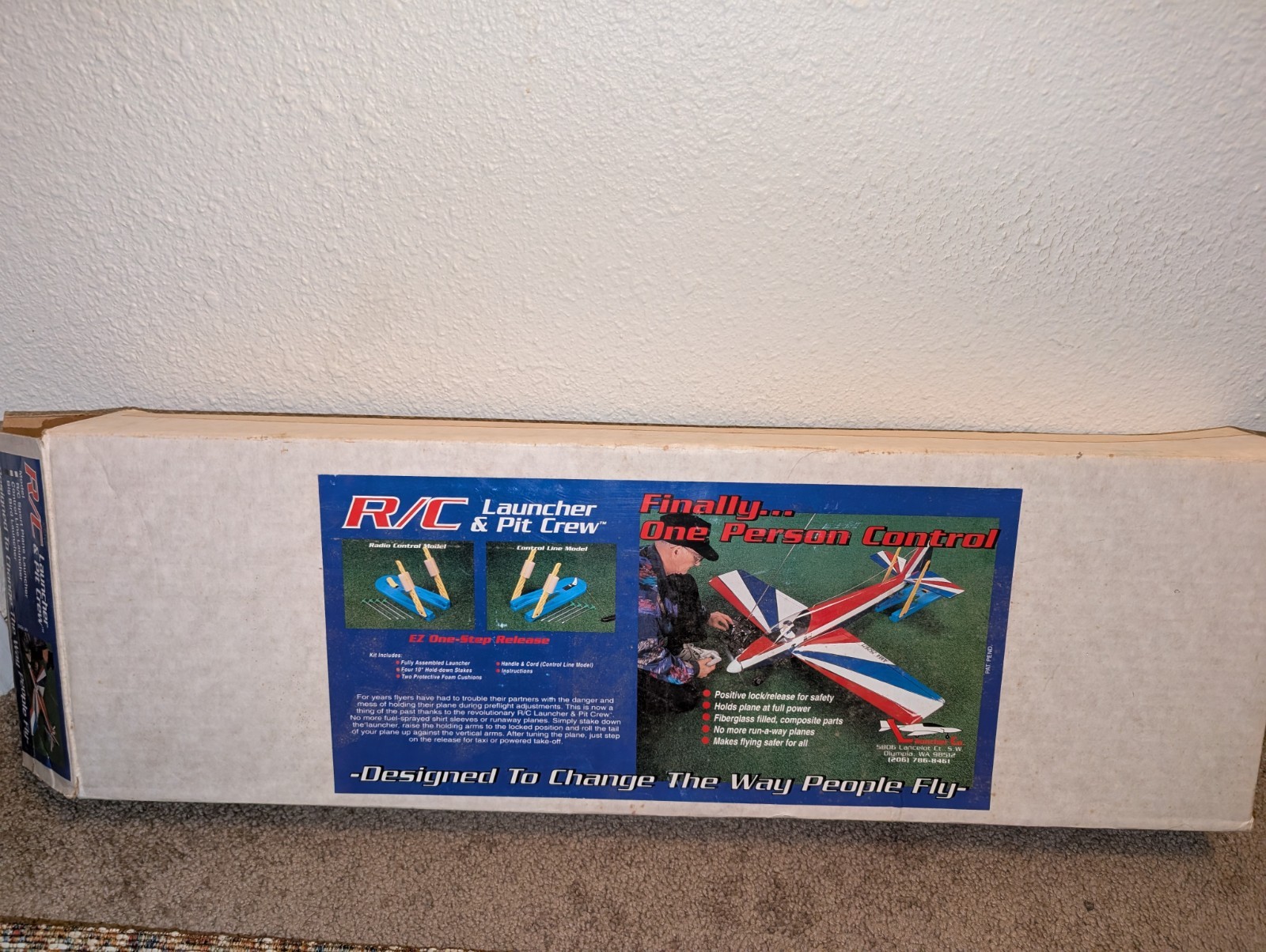 Vintage R/C Launcher & Pit Crew RC Airplane One Person Control Foot Release