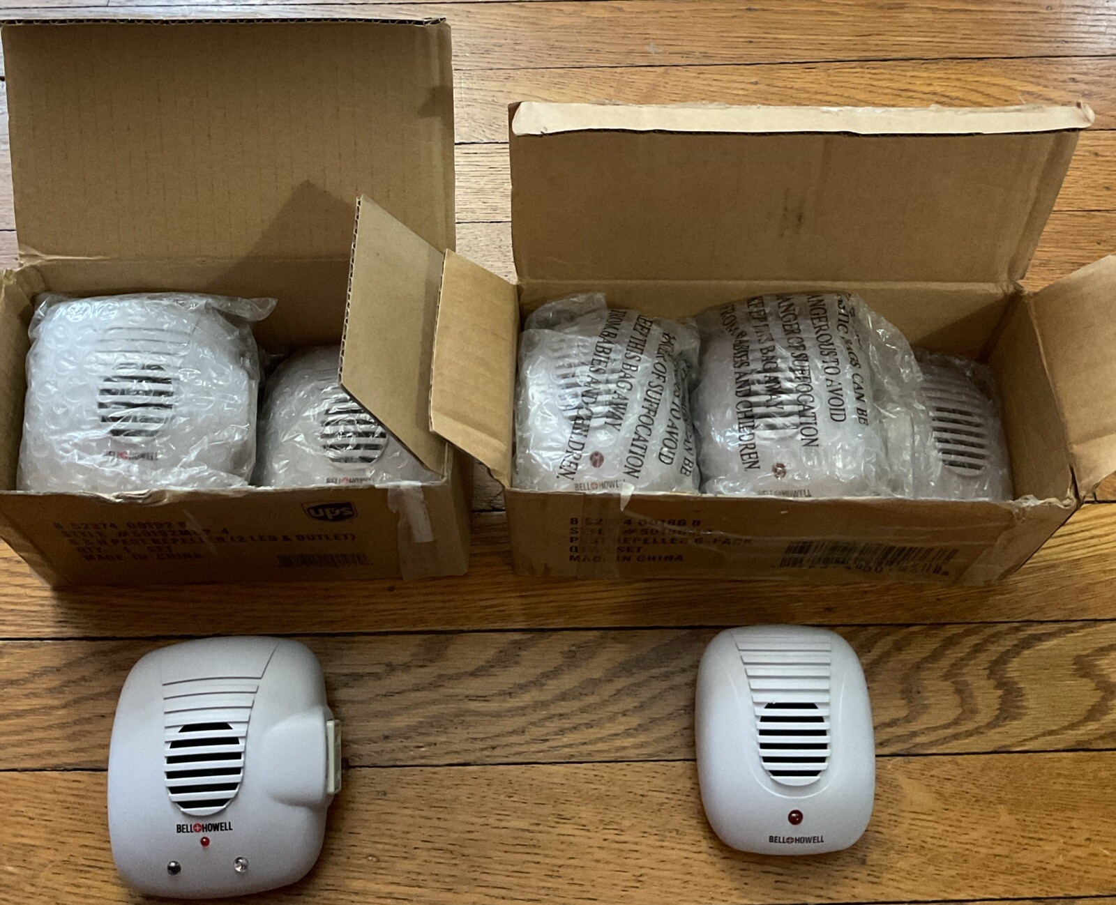 Bell & Howell Direct Plug In Ultrasonic Pest Repeller (4) SB-194, (6) SB-101B