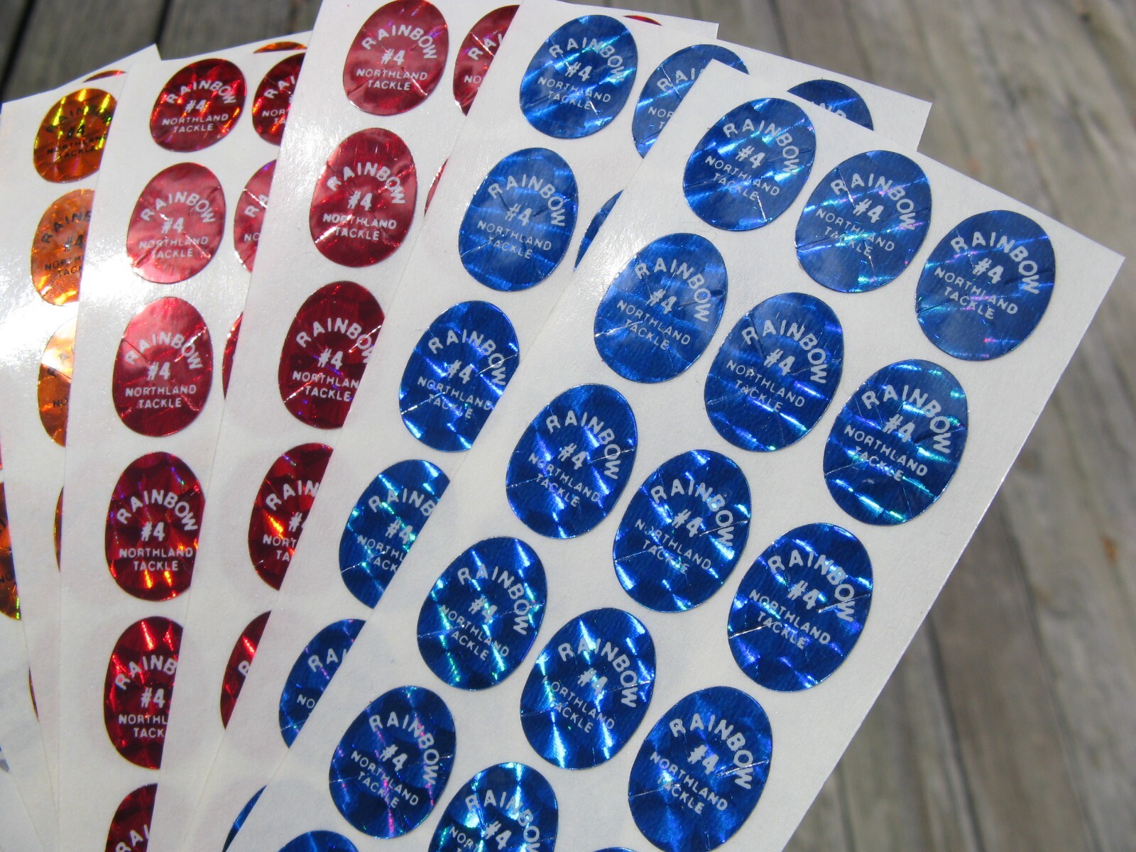 #4 Holographic Northland Tackle Replacement Decals Rainbow Pack Lot of 234 C2