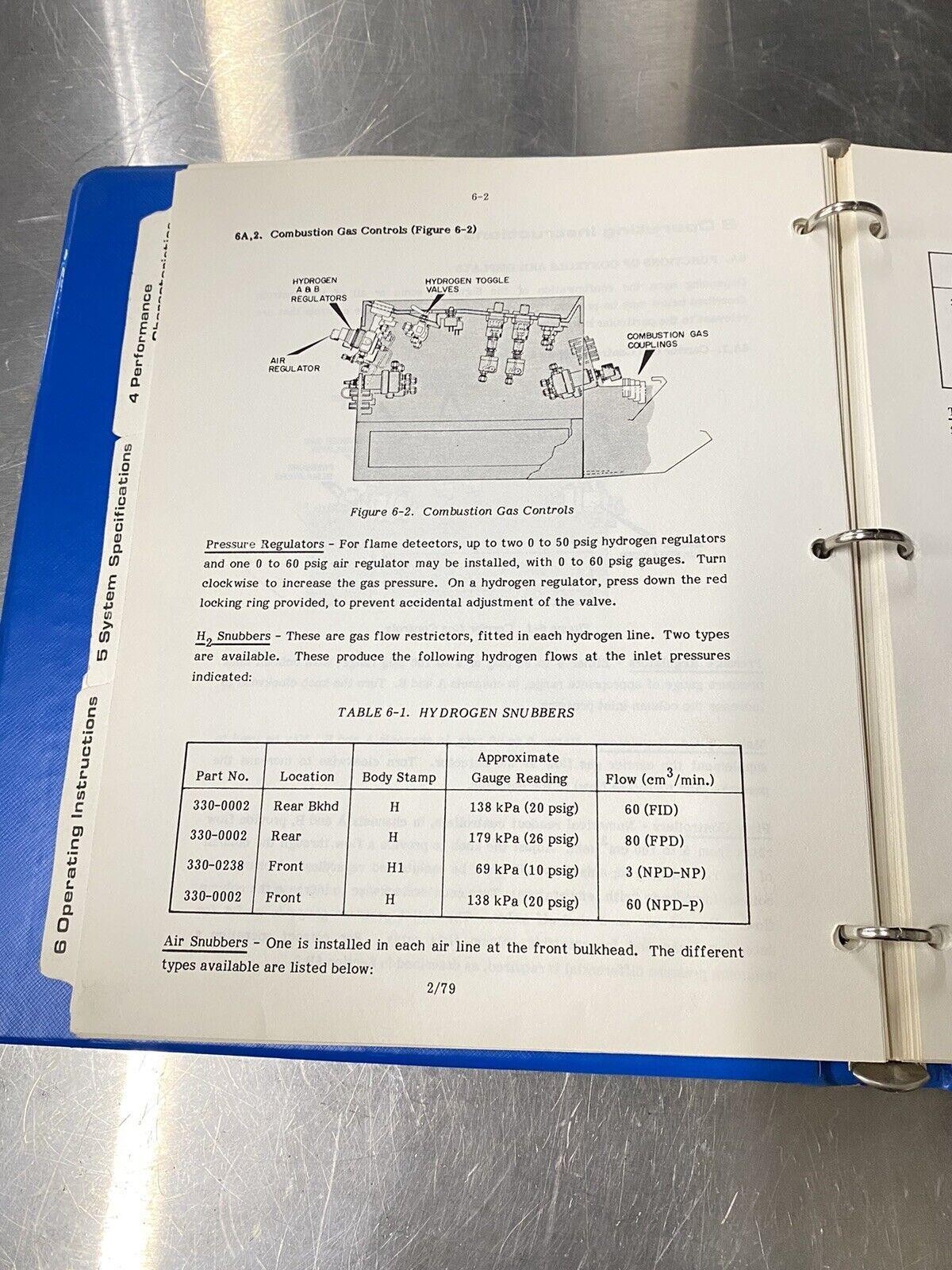 Perkin Elmer Sigma 4 Gas Chromatograph - Users Guide / Instructions Manual