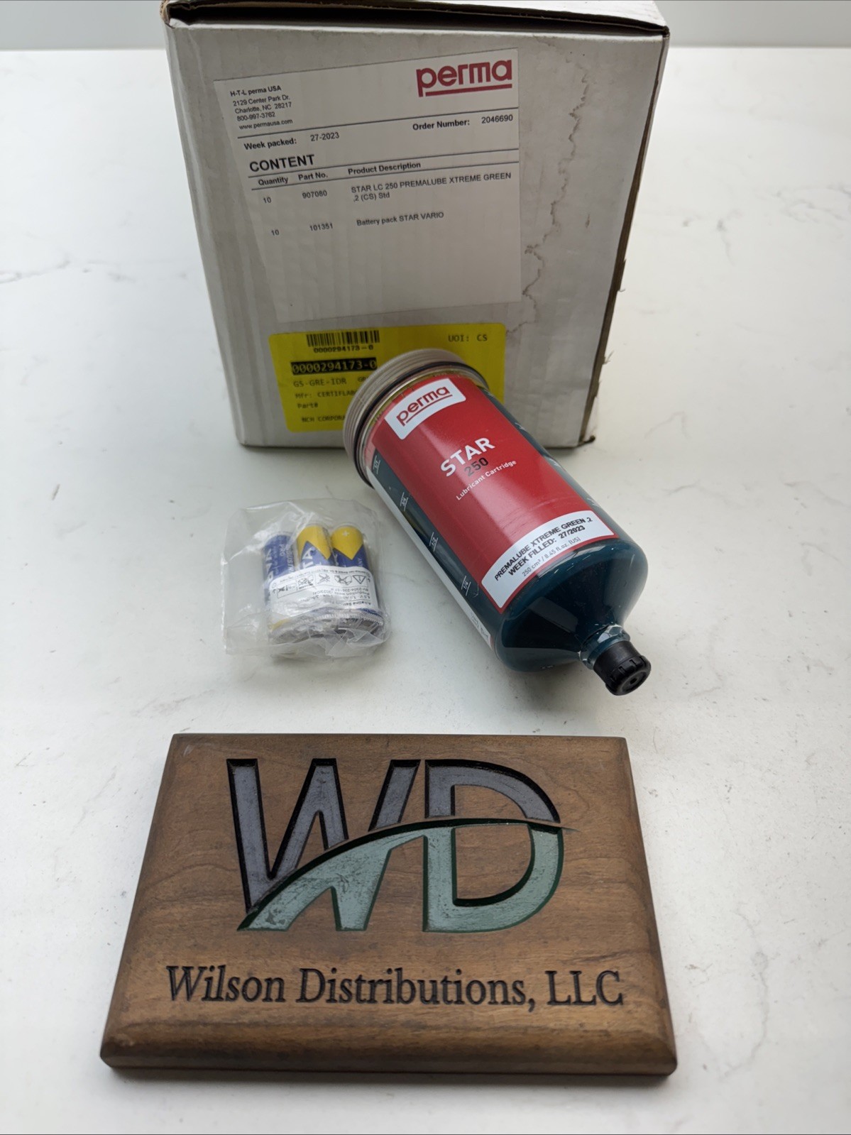 PERMA Lubricant Cartridge Star 250 907080 And Battery 101351 APB01