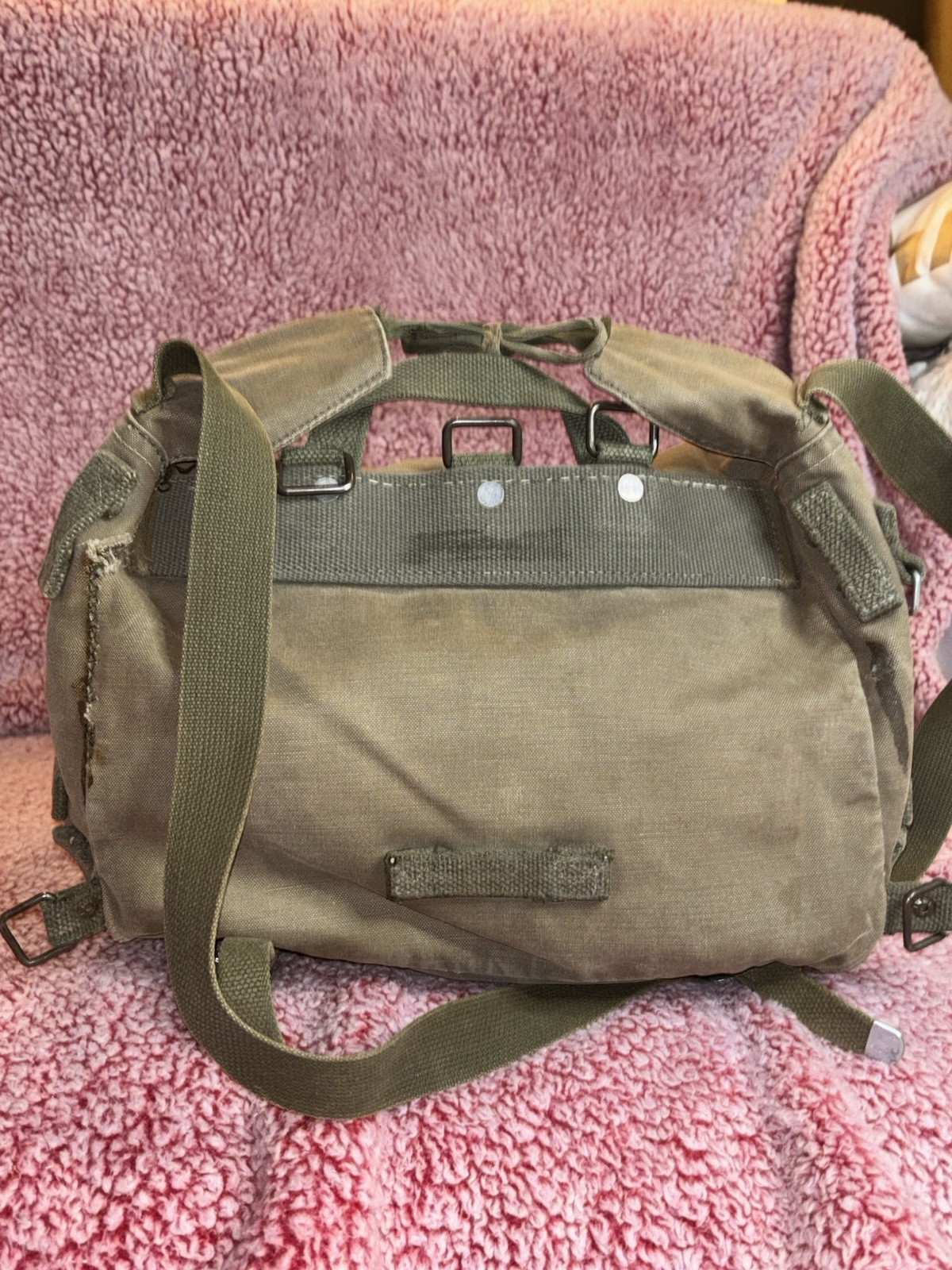 1960s West German Issue Heavy-Duty Canvas Shoulder/Hand Carry