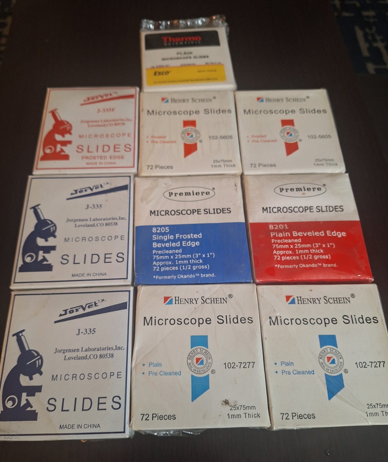 10 Boxes of Blank Microscope Slides 720 Total Thermo Schein Jorvet Microscopic