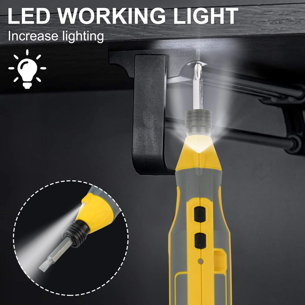 NEW Electric Screwdriver 4V Mini Compact Battery USB Charger Bits Lightweight US