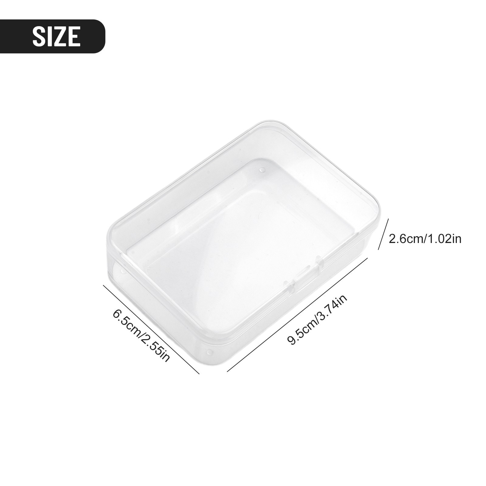 5pc Clear Plastic Storage Box Playing Cards Case Jewelry Beads Card Holder Boxes