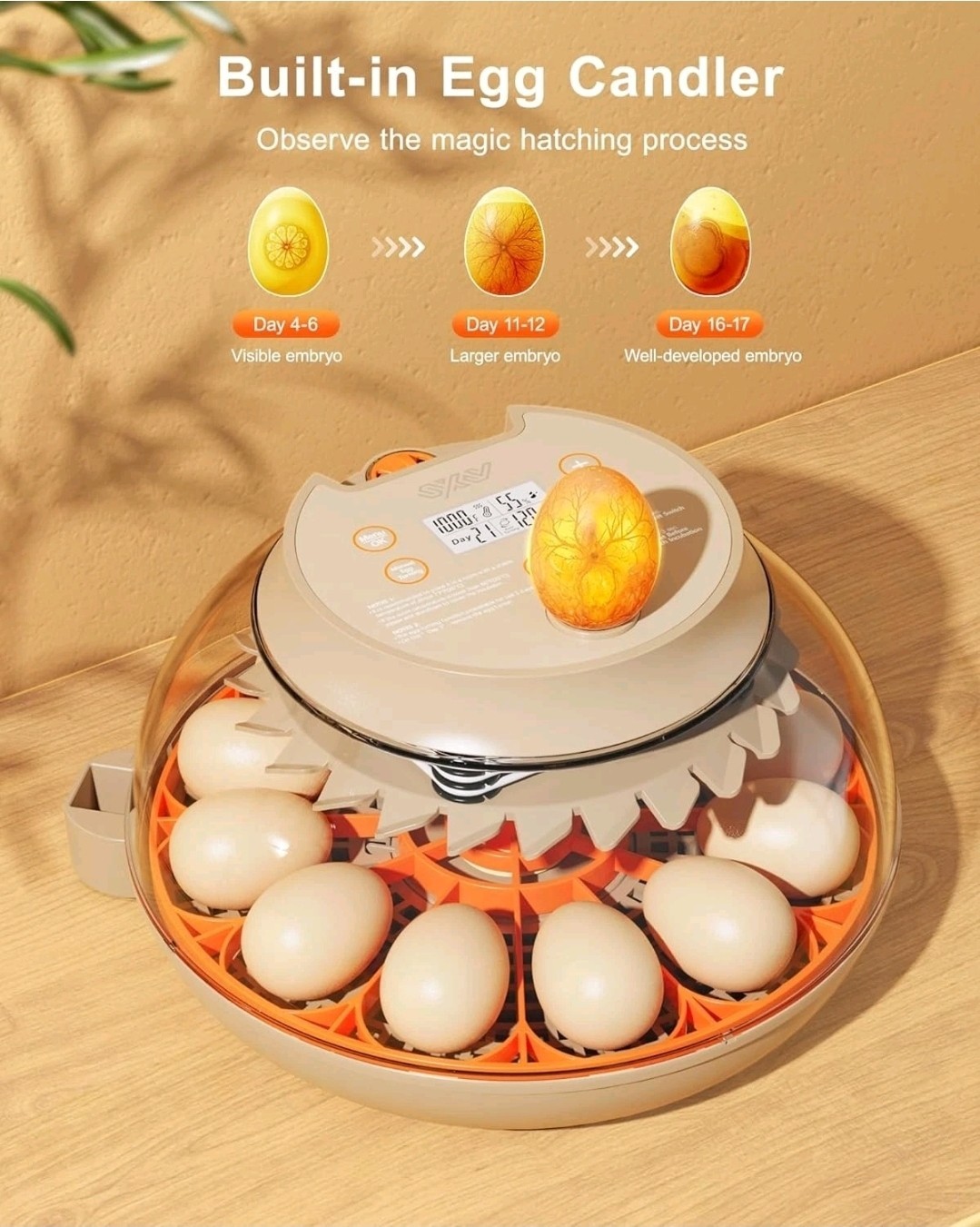 Innsky Incubator for Hatching Eggs,12 Egg Incubator with Automatic Egg...