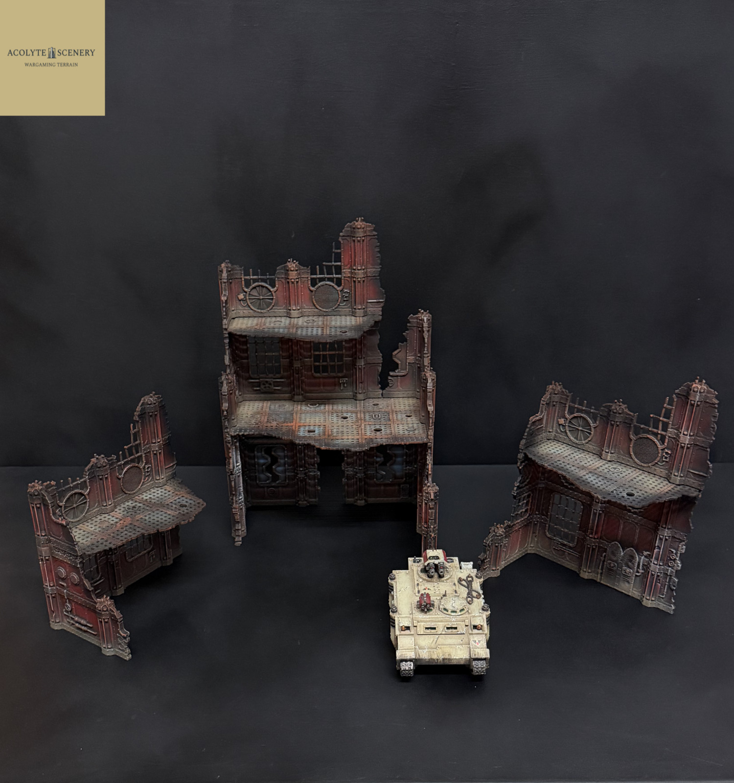 Grimdark Terrain 3 Ruin Bundle Easy-Build compatible with Warhammer 40k