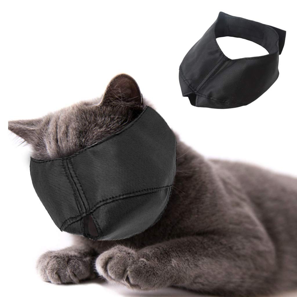 Beikal Muzzle for Cat Grooming, Nylon Cat Face Muzzles, Pet Groomer Helpers T...