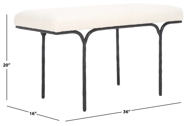 Safavieh MARVIN BOUCLE 36" BENCH, Reduced Price 2172777490 SFV9529B