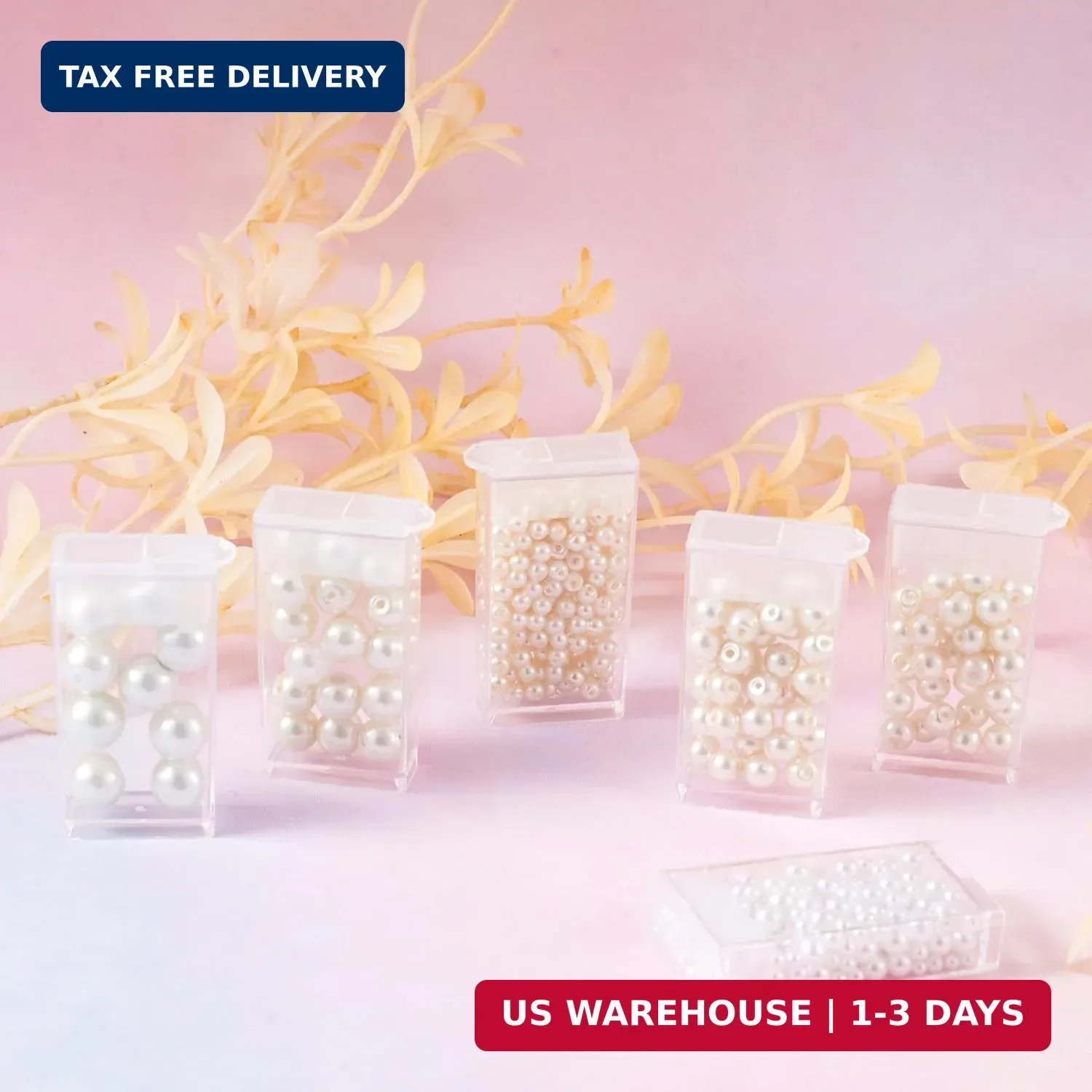 100Pcs Plastic Flip Top Seed Bead Small Storage Containers 2x1 Rectan