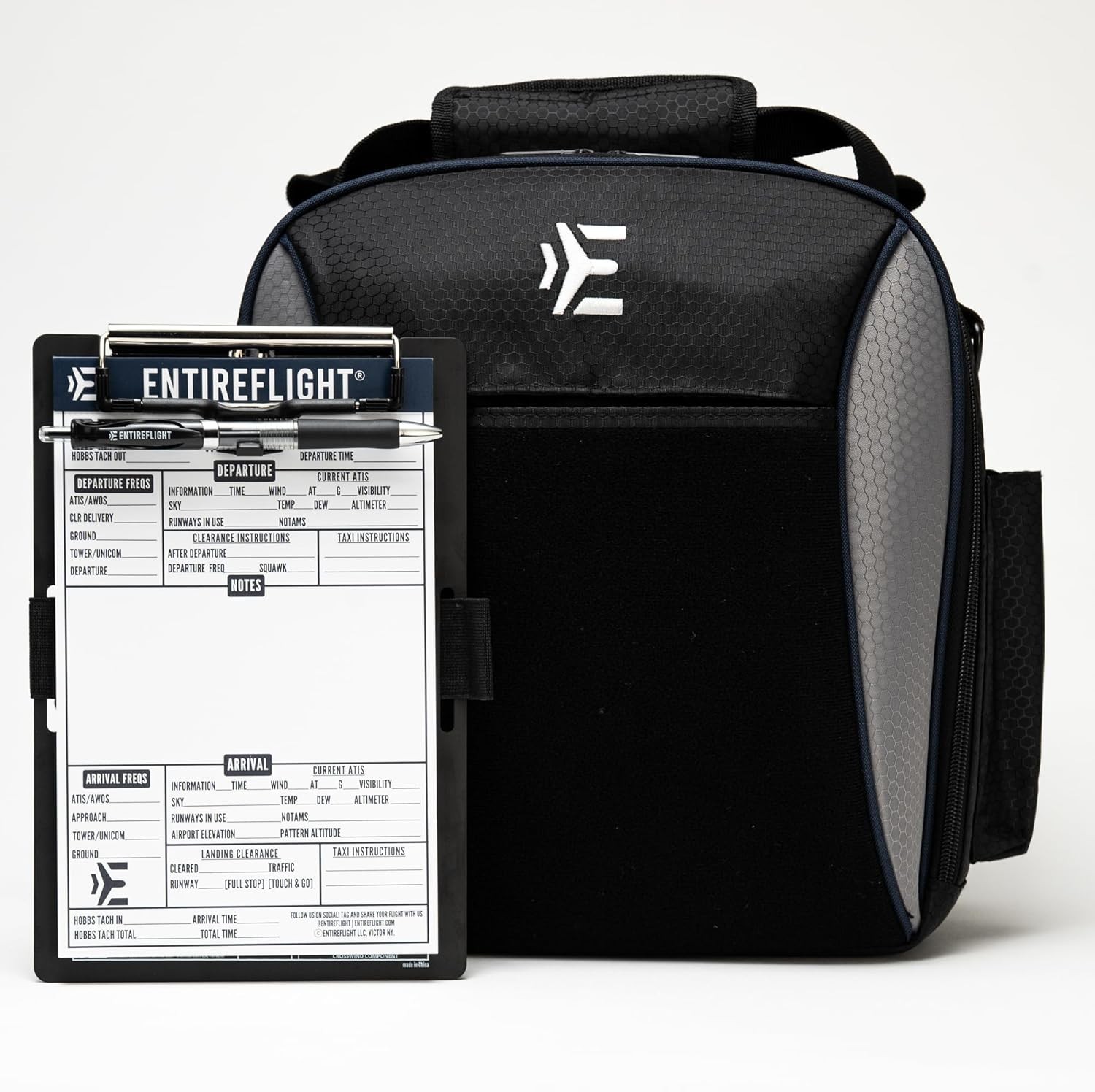 Pilot Flight Bag and VFR Kneeboard & Notepad Bundle - Professional Pilot...