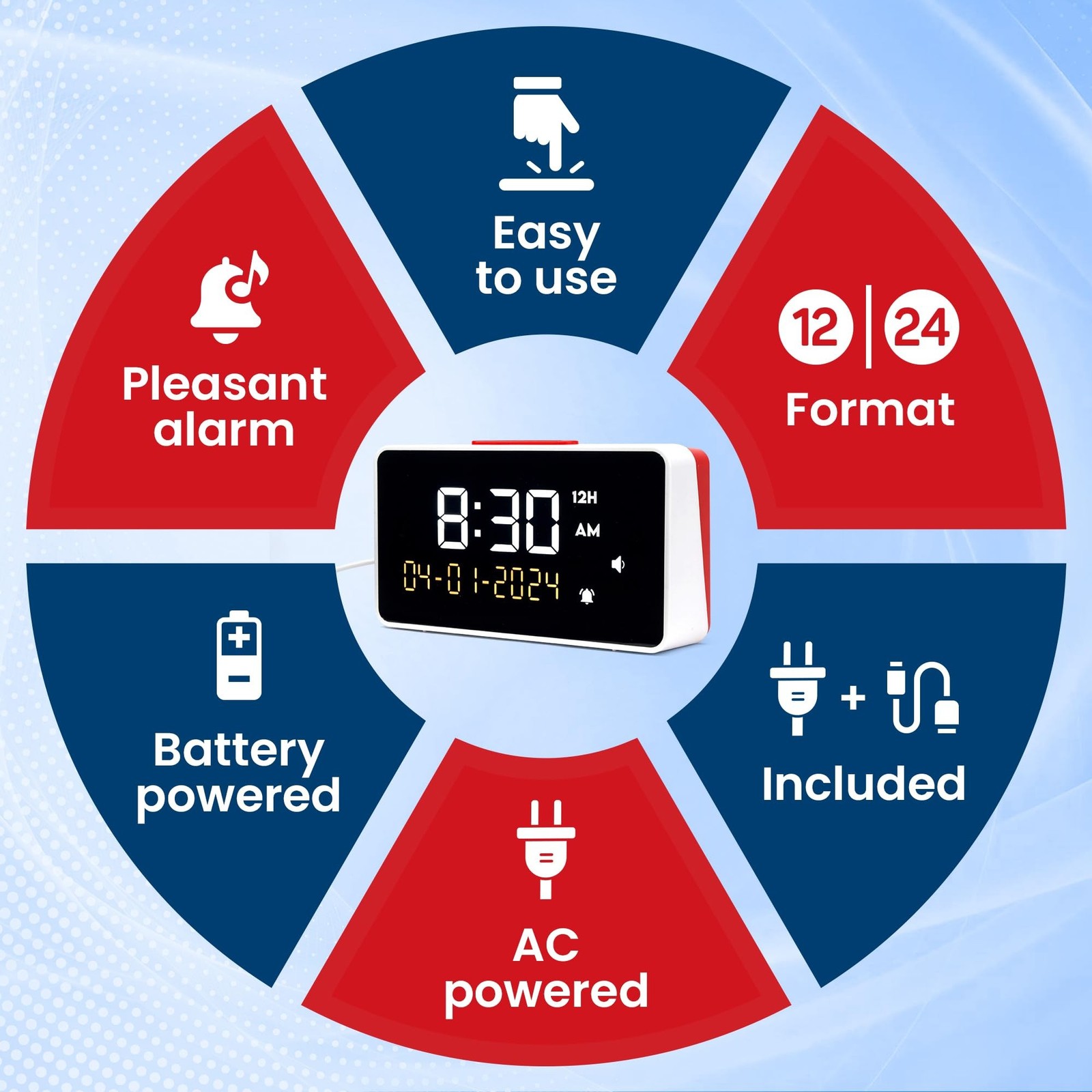 Talking Clock - Extra Loud Time and Date - for Elderly, Dementia, Hearing or ...