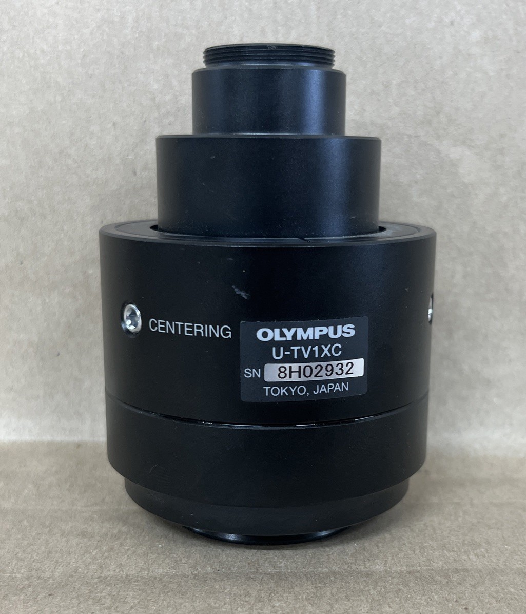 Olympus Microscope Centerable 1.0x C-Mount Camera Adapter U-TV1XC Good Condition