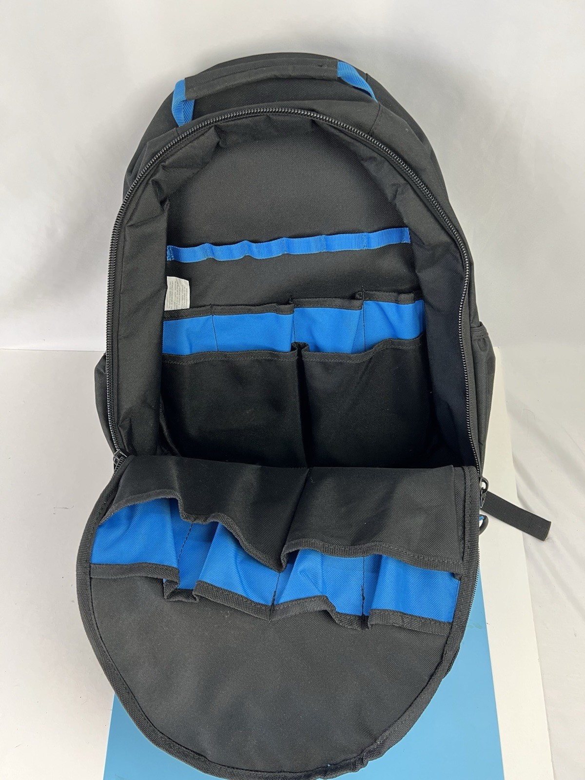 HART HSSB1 Tool Backpack Black/Blue/Gray Polyester Zip Closure