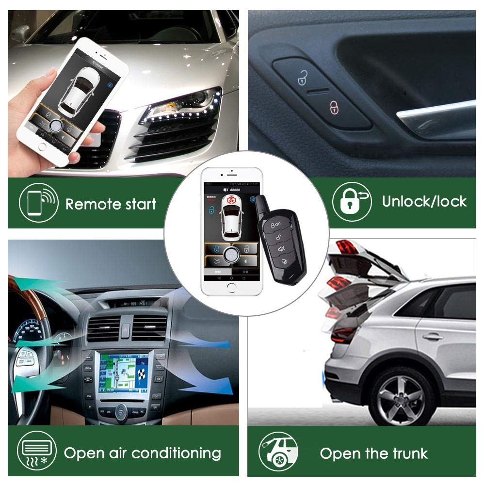 Universal Car Alarm Remote Engine Start Kits One Key Remote Engine Start for ...