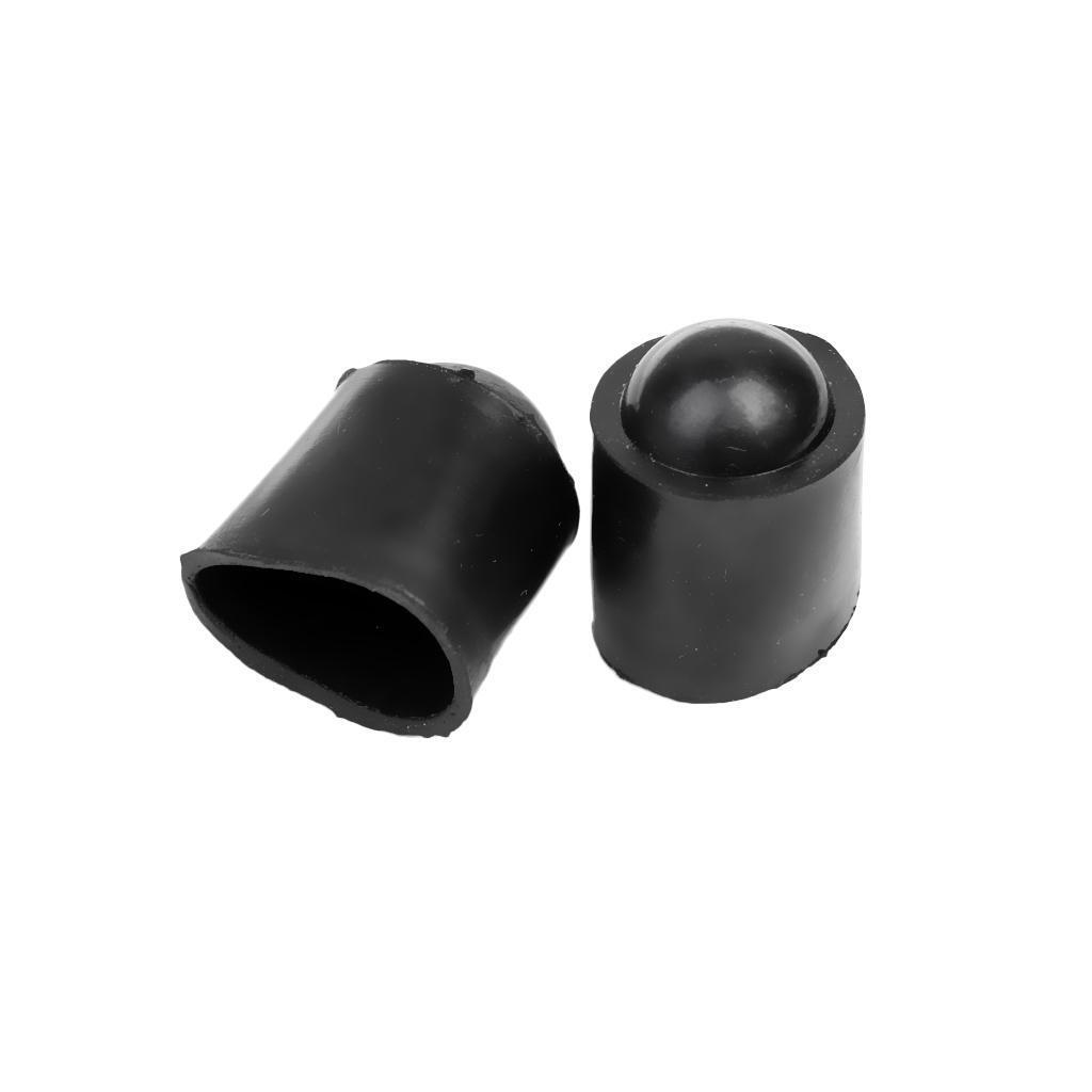 2 Pieces Billiards Pool Cue Bottom Protectors Rubber Covers
