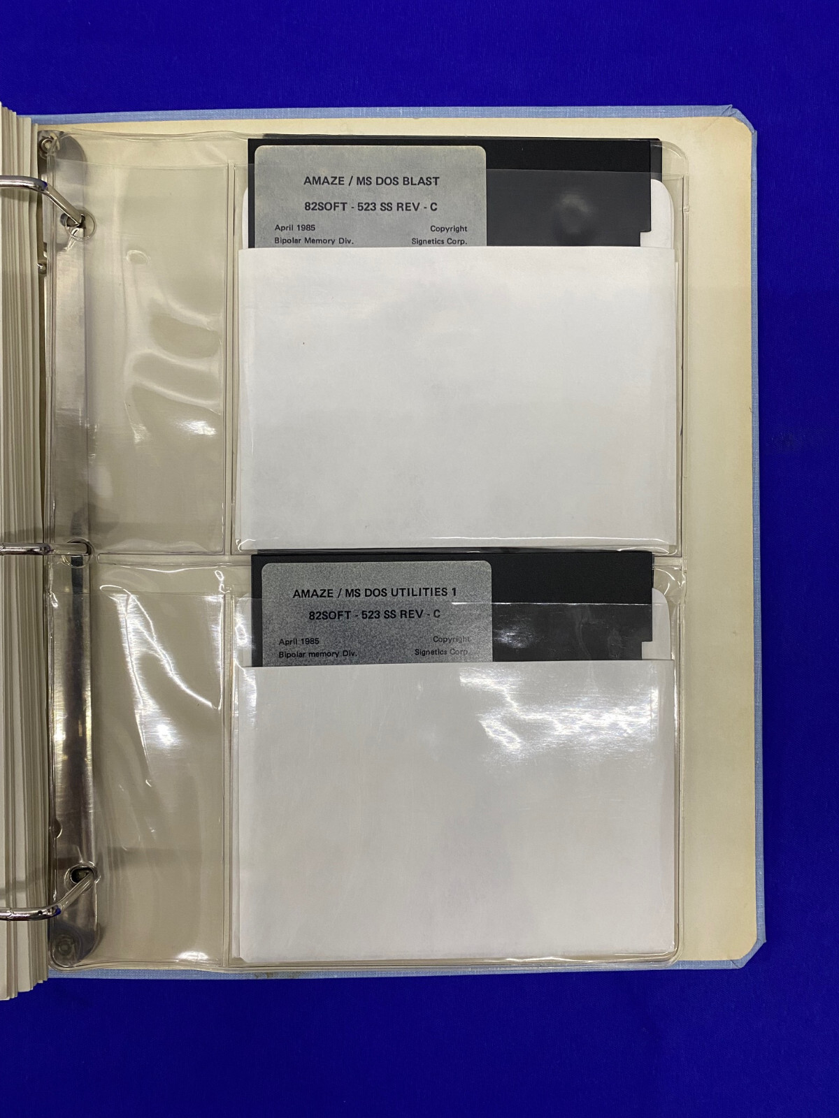 SIGNETICS AMAZE REV C DESIGN SOFTWARE PC/DOS USERS MANUAL
