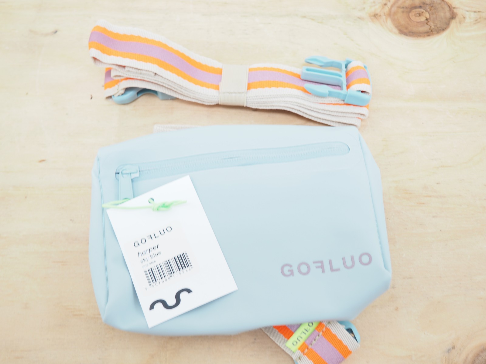 NEW GOFLUO Harper 2.0 Cross Body Bag / Fanny Pack Sky Blue Reflective Waterproof