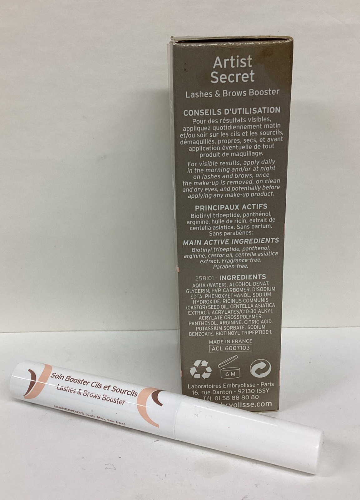 Embryolisse Lashes & Browns Booster COLORLESS 0.23oz AS PICT, DAMAGED Box New