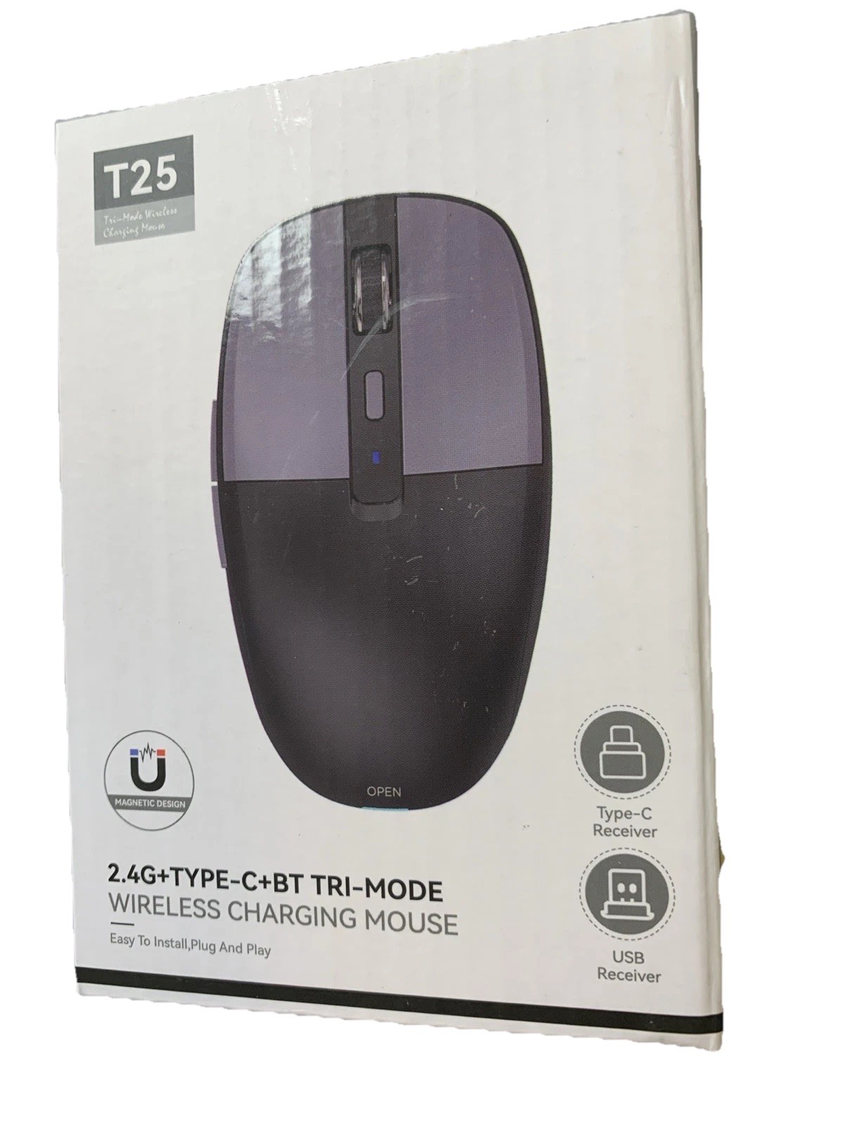 2.4G + Type- BT TRI-Mode Wireless charging mouse T 25