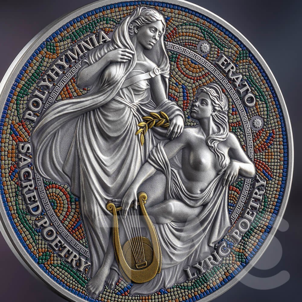 2026 Cameroon Erato and Polyhymnia The Nine Muses 2 oz Silver Coin