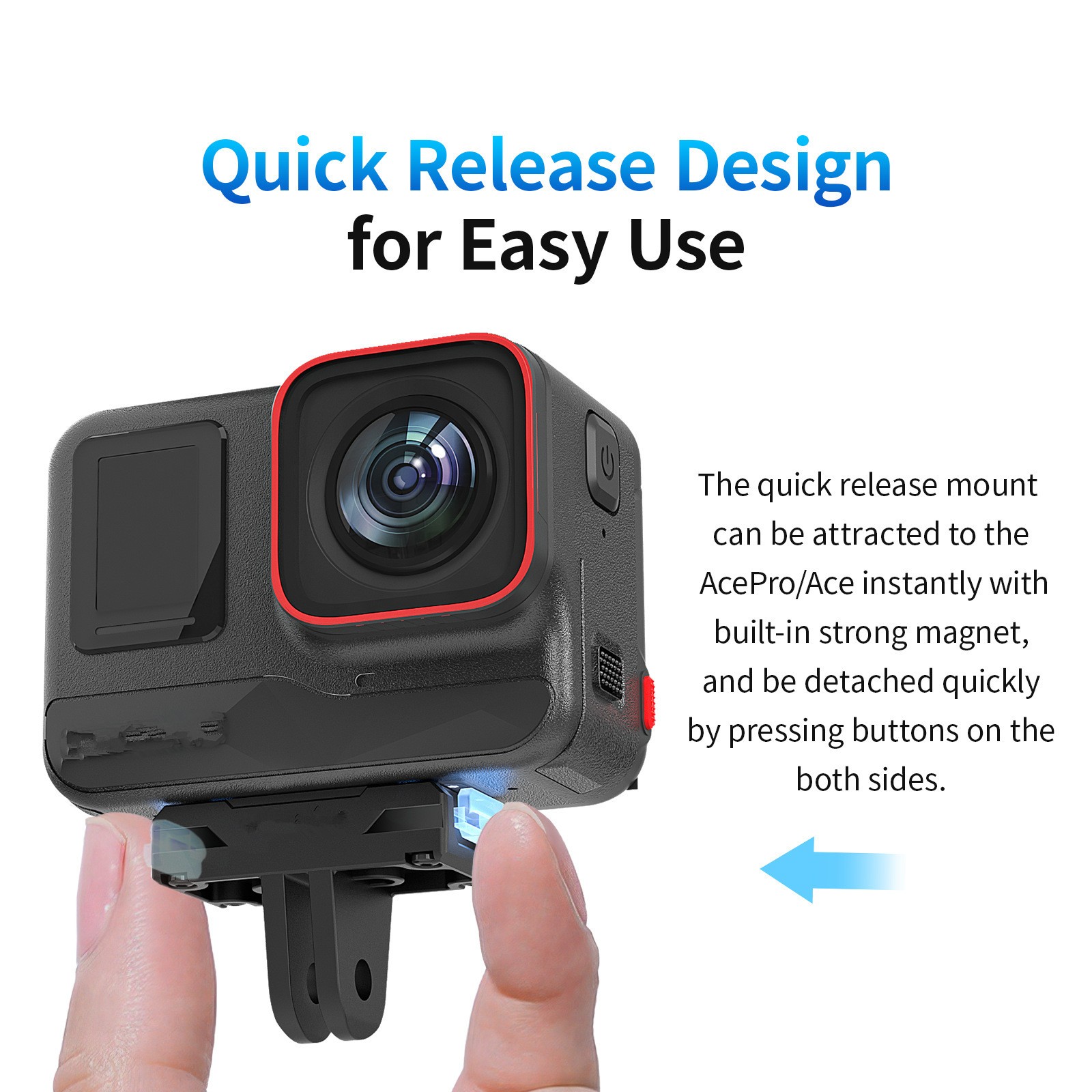 Accessories For Insta360 Ace Pro/Ace Camera Magnetic Quick Release Mount Base