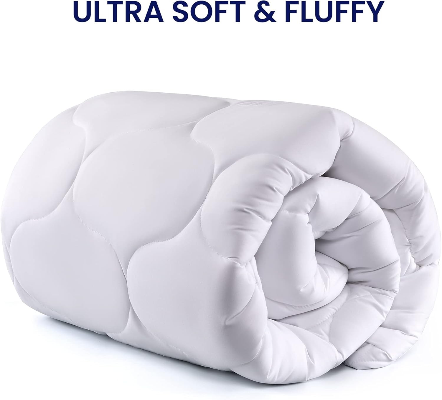 SLEEP ZONE Quilted Fitted King Size Mattress Pad King, Classic