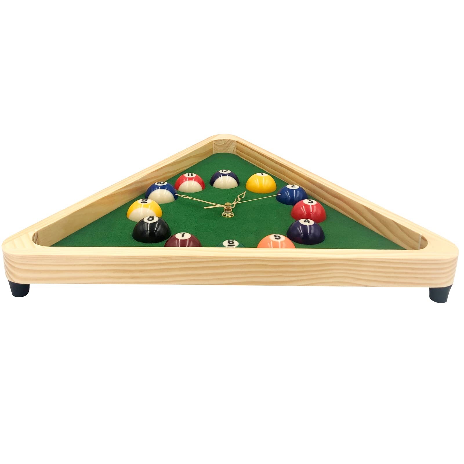 Yuanhe Billiards Pool Ball Clock - 14Inch Triangle Pool Table Cool Wall Clock...