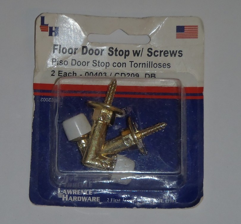 Lawrence Brass Finish Floor Door Stops Doorstop 00403 CD209 ~ NEW