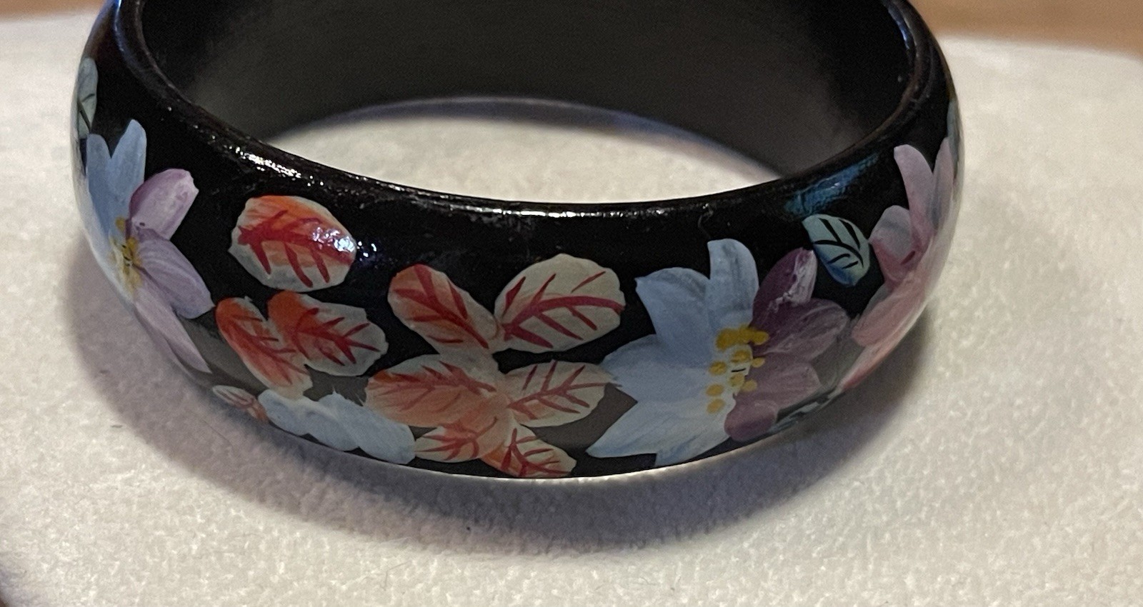 MultiColor Floral Wooden Bracelet Bangle