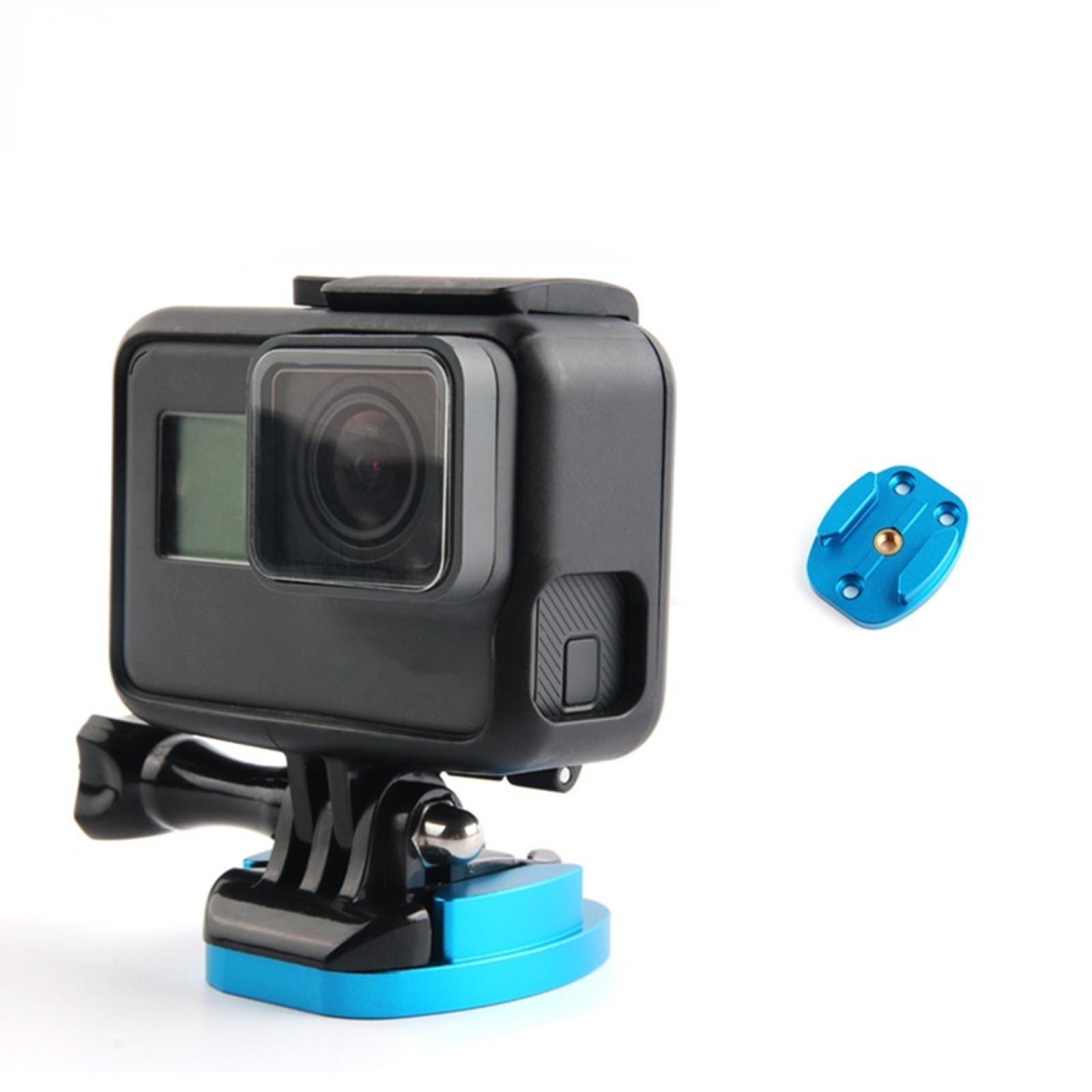 Blue Metal Mount Session Tripod Plate Bracket Base For GoPro Hero 9 8 7 360oner