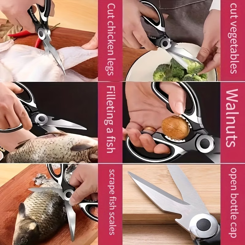 Stainless Steel Multi-Functional Kitchen Scissors for Fish