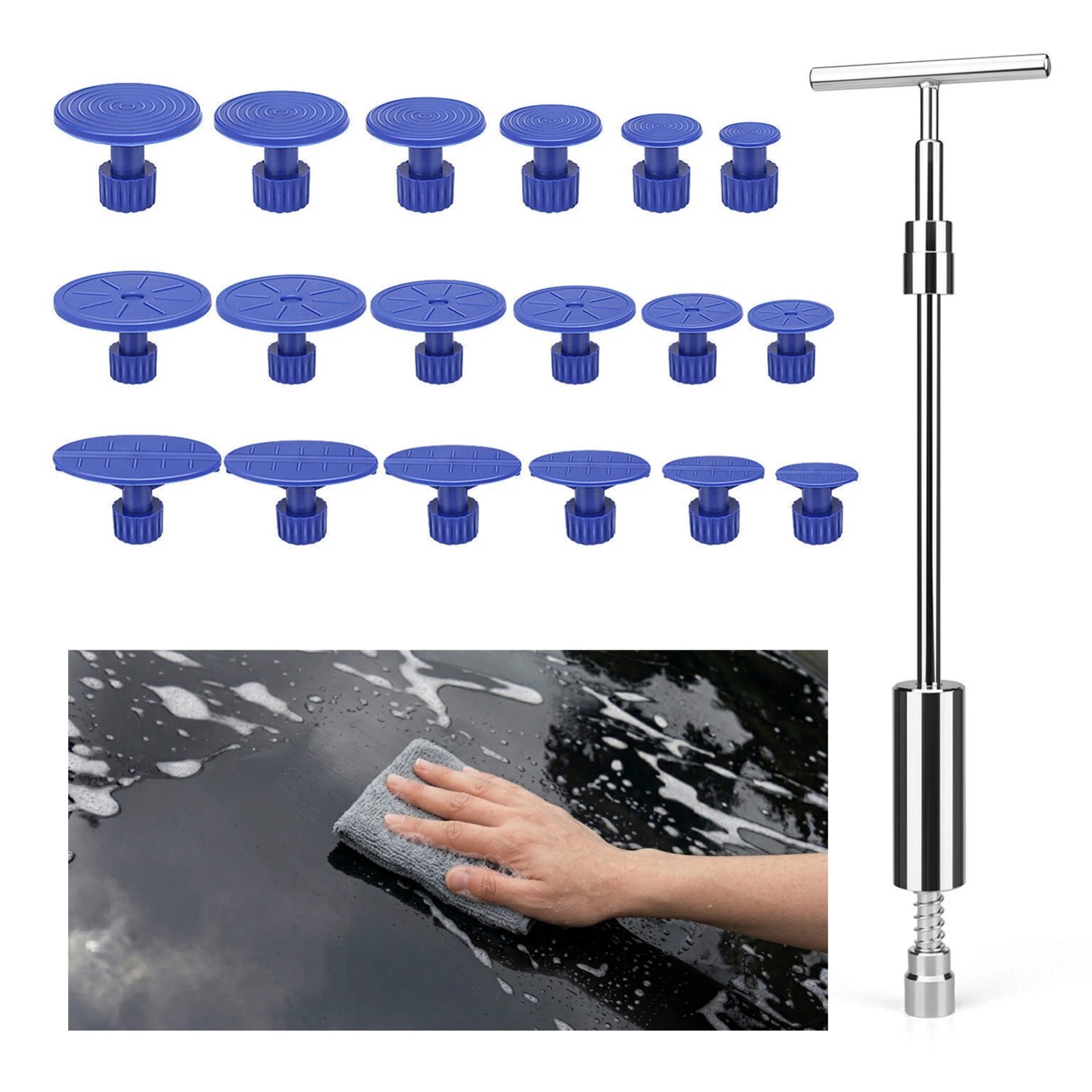 Car Body Dent Removal Tool Kit Slide Hammer Puller with Dent Lifter for Auto