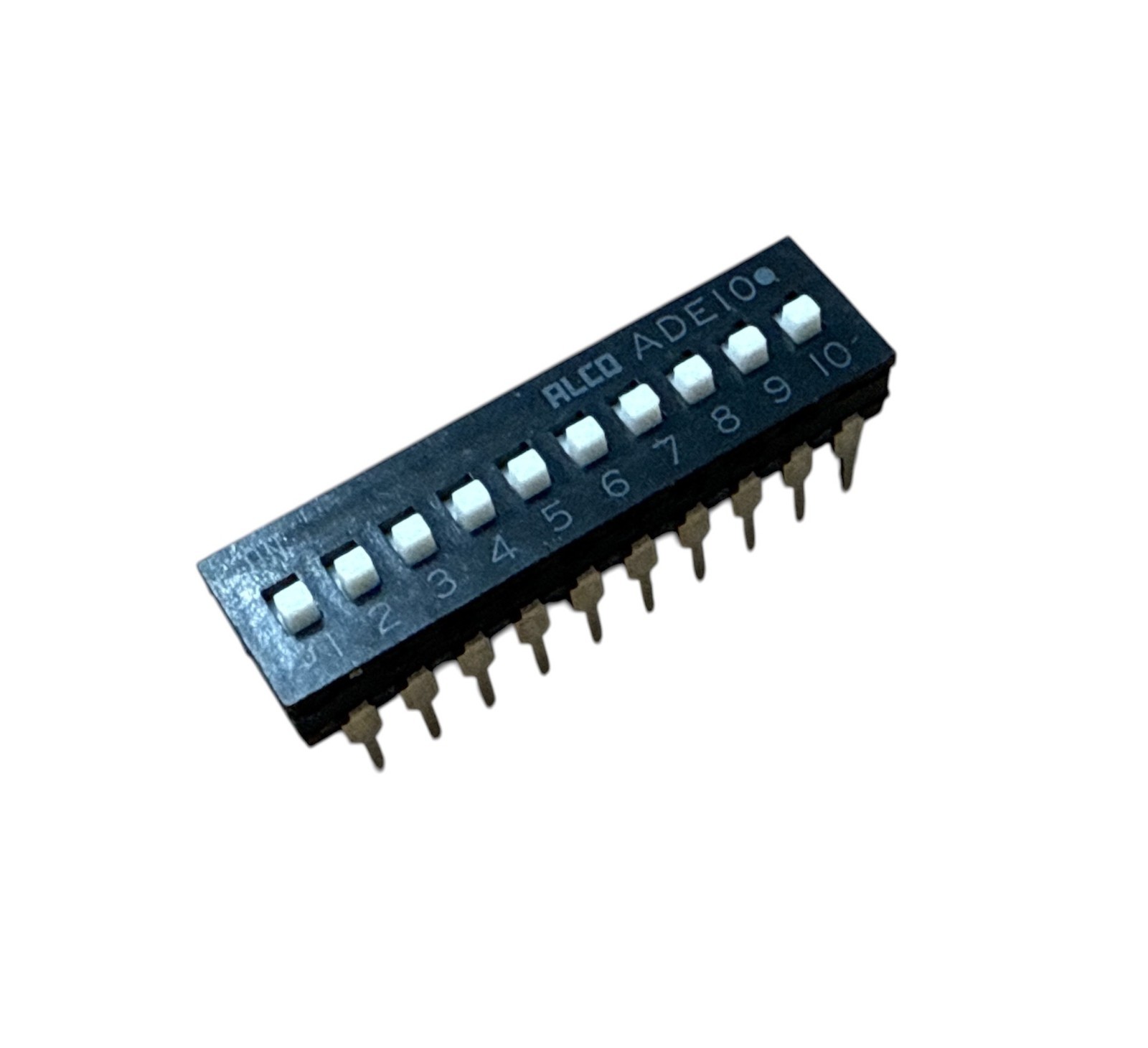 1 Piece Alco ADE1004 10 Position DIP Switch SPST 2.54 mm Slide 10POS PCB Mount
