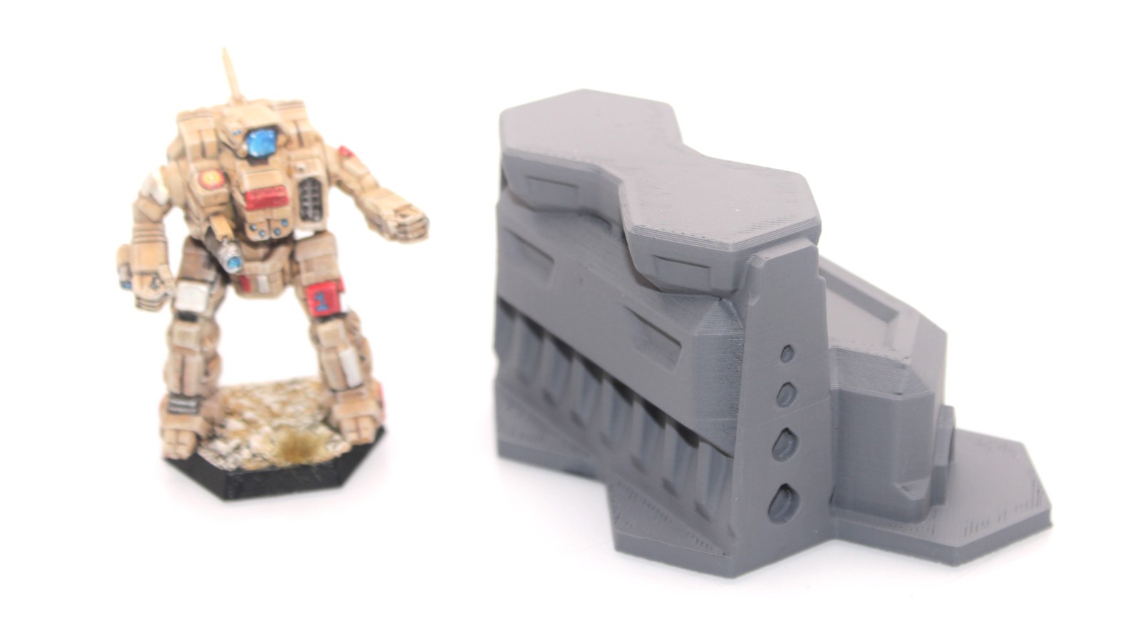BattleTech Hexed Government Building 3D Printed