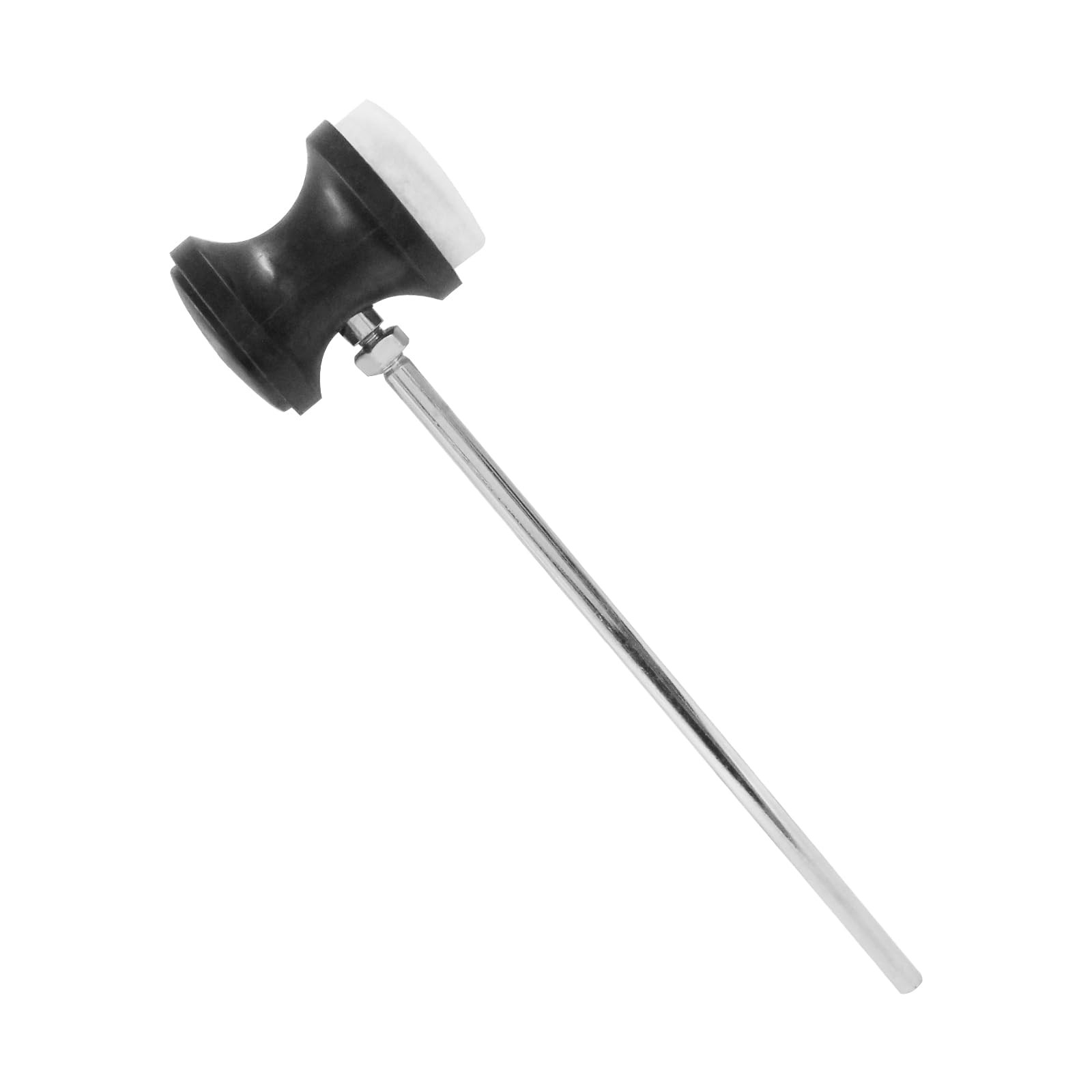 Seimneire Double Kick Bass Drum Pedal Beater Mallet, Dual Sided 1 Pack, Black