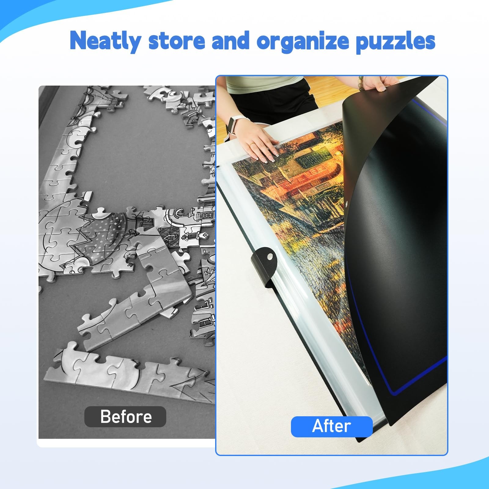 ALL4JIG Extra Large Puzzle Binder – Space-Saving Storage Medium, Royal Blue