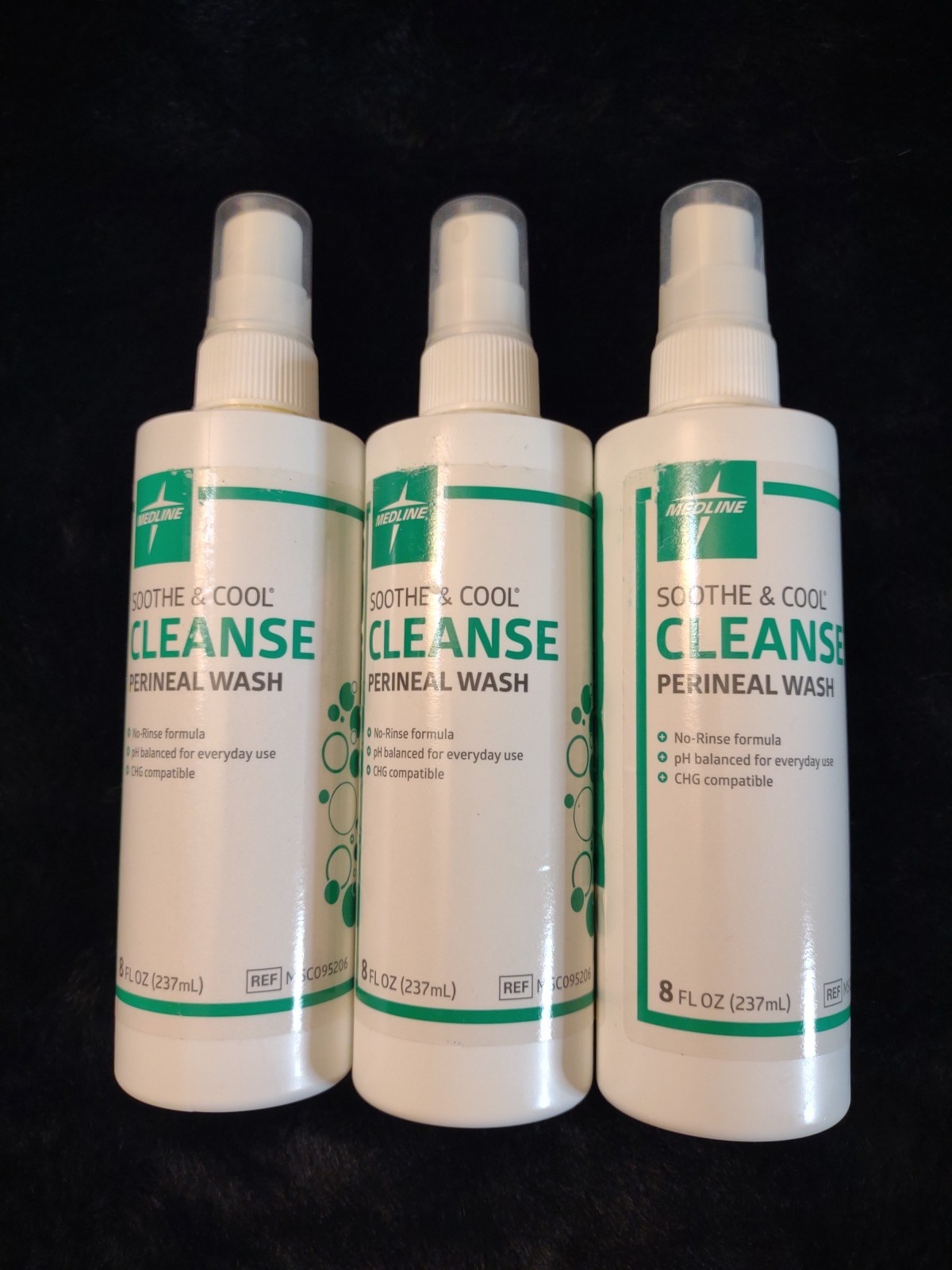 Medline Soothe & Cool Cleanse Perineal Wash 3 Pack 8 FL. Oz. Each New Free...