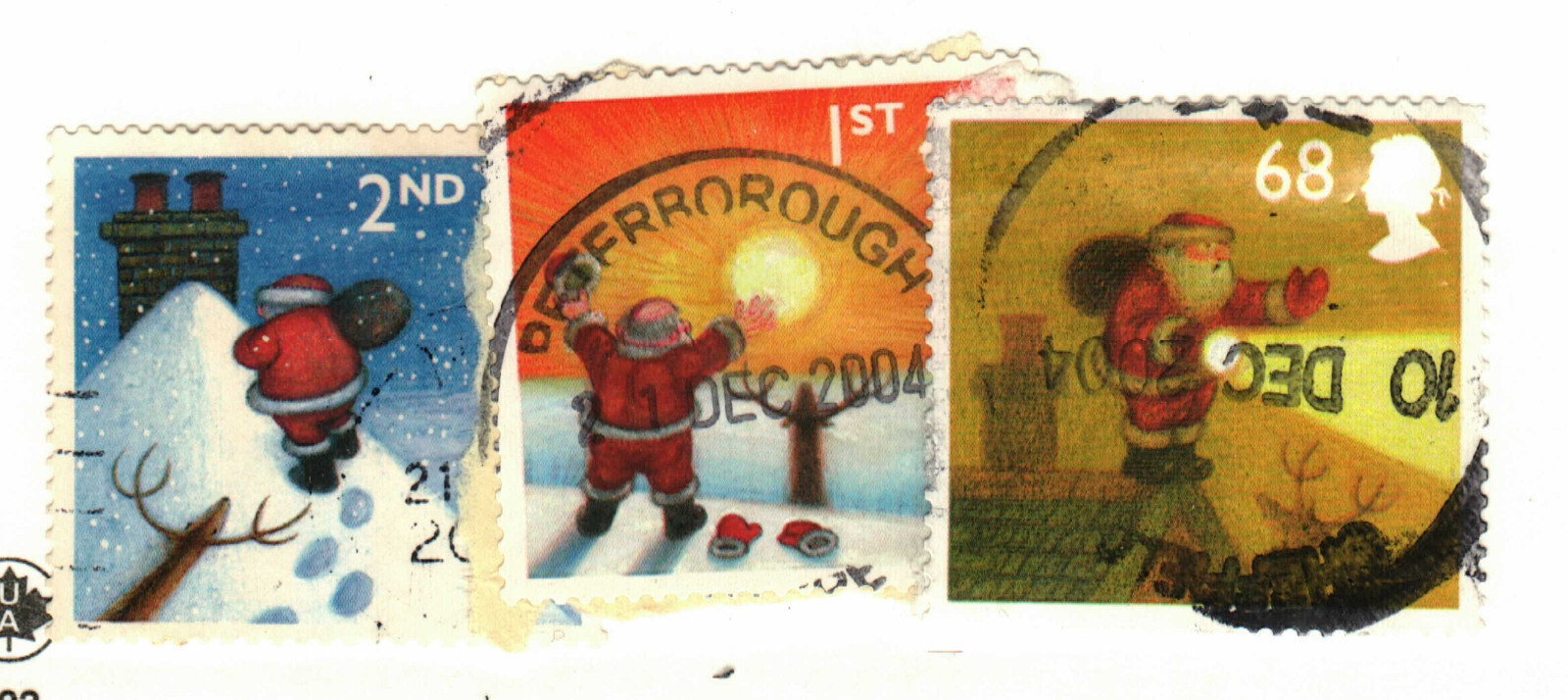 United Kingdom Great Britain #2245-6, 2249 used on paper
