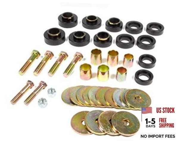 Prothane 67-81 Chevy Camaro Body Mount Kit w/Hardware - Black