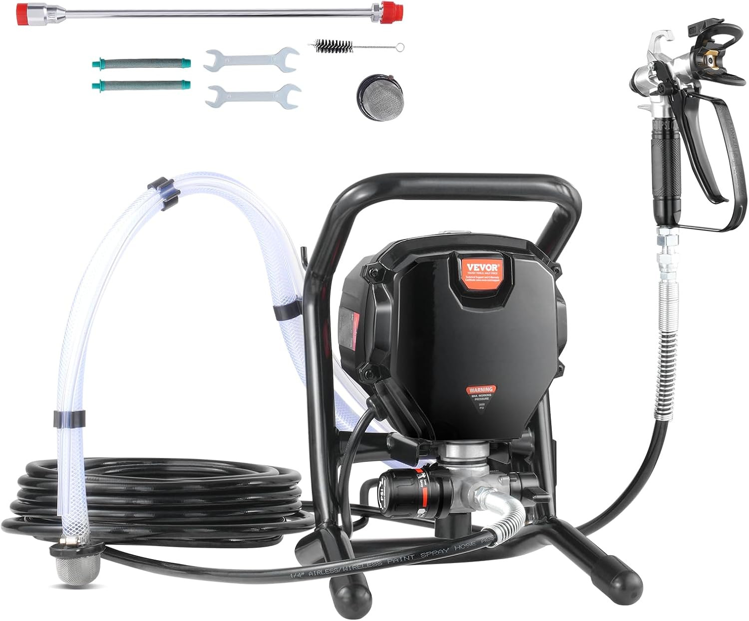 750W Stand Airless Paint Sprayer, 3000PSI High Efficiency Electric Airless Spray
