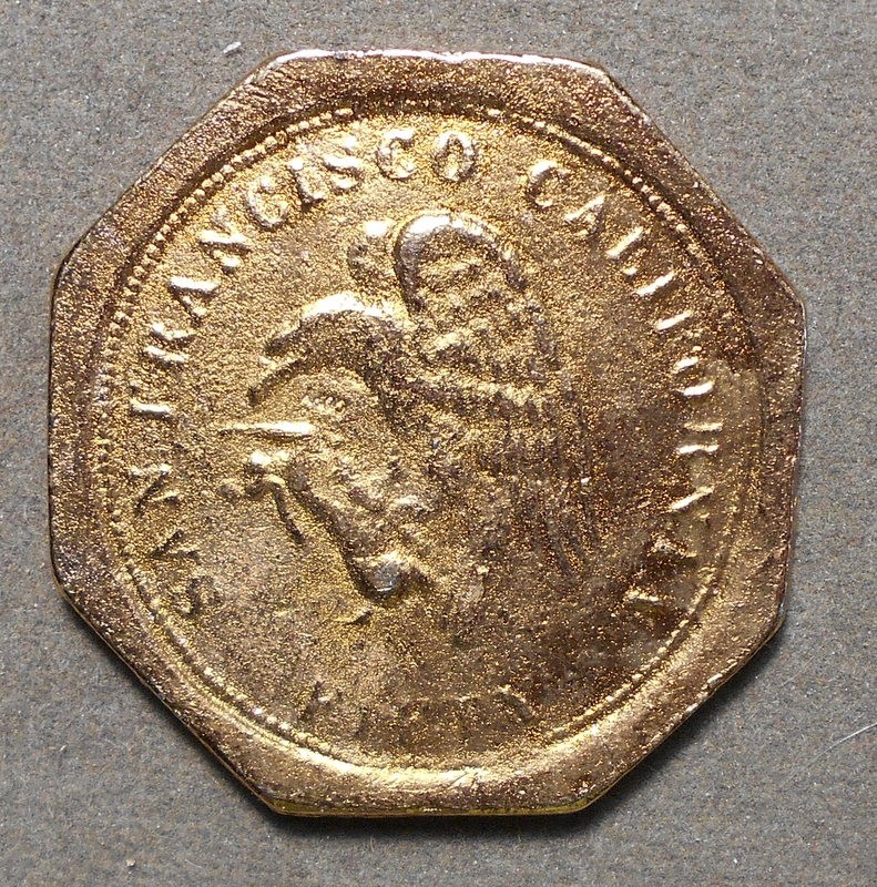 D159 San Francisco California Fifty (Eagle Killing A Rabbit)   (Blank). Cast gi