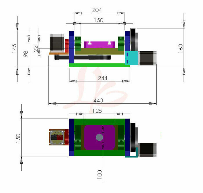 New CNC Router Machine Rotary Indexer Table 4th & 5th Rotational Axis W/ Chuck