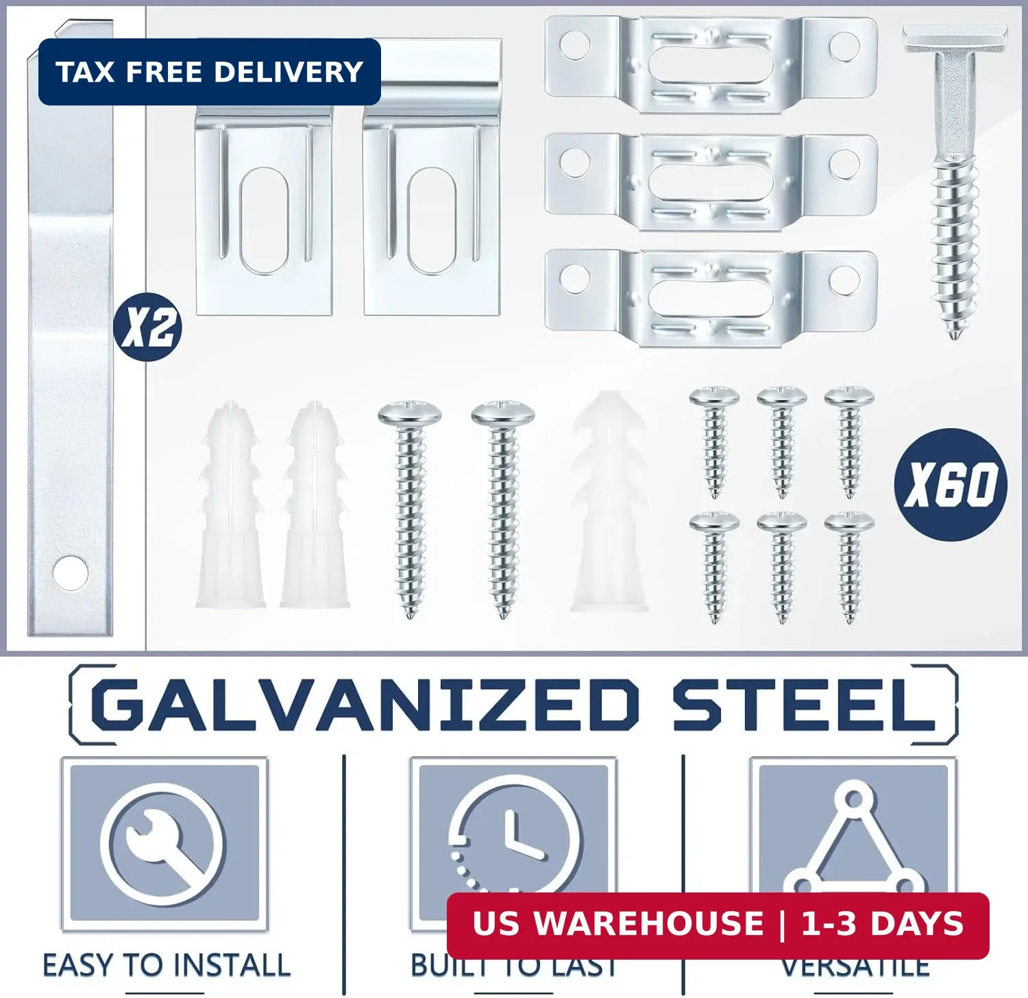 60 Set Frame Lock Security Hanging Kits T-Screw Security Artwork Picture