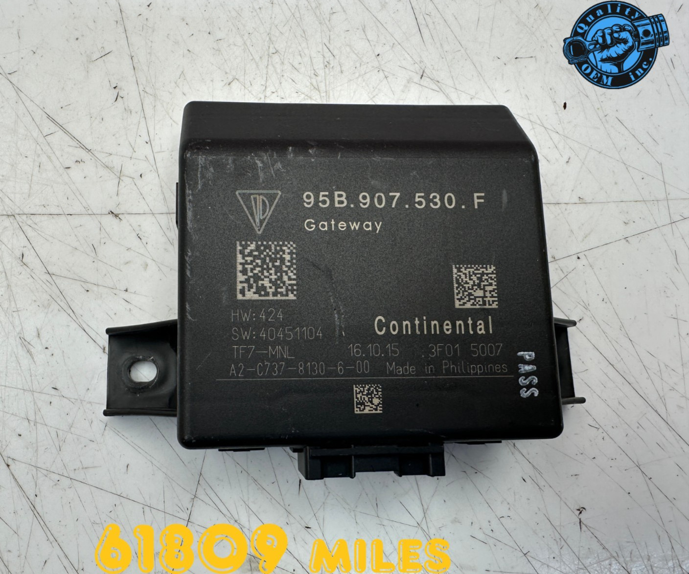 2015-2018 PORSCHE CAYENNE MACAN - GATEWAY CONTROL MODULE UNIT OEM 61 kmiles