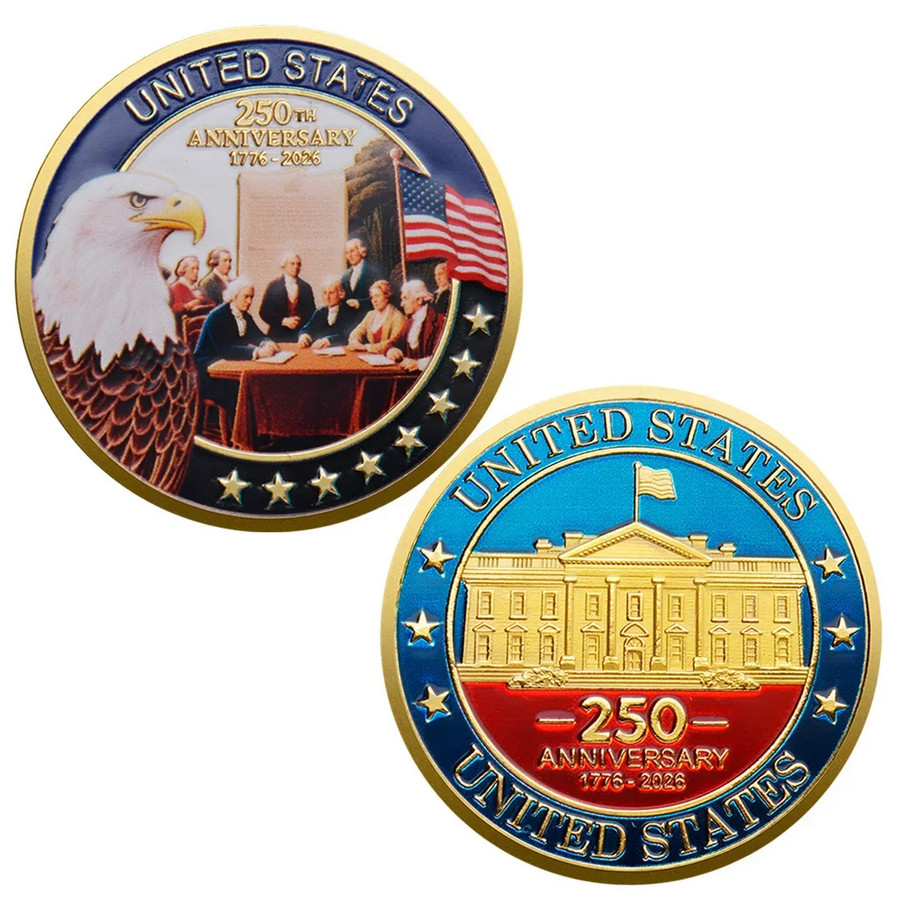 United States 250 Anniversary Challenge Coin Commemorative Collectable B 1-pc