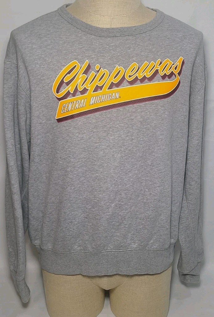Adidas Central Michigan Chippewas Football Coach Blaney Sweatshirt Mens L Used