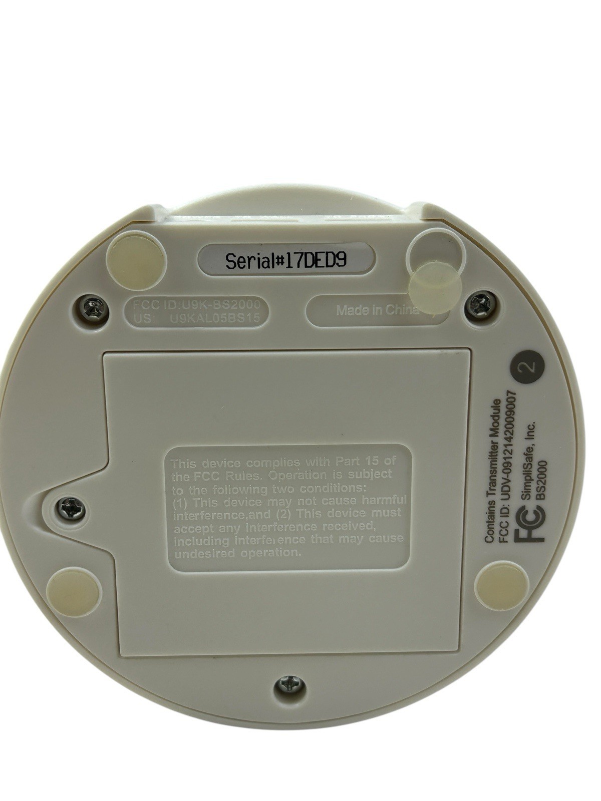 Simplisafe BS2000 1st Generation Base Station with Power Cord