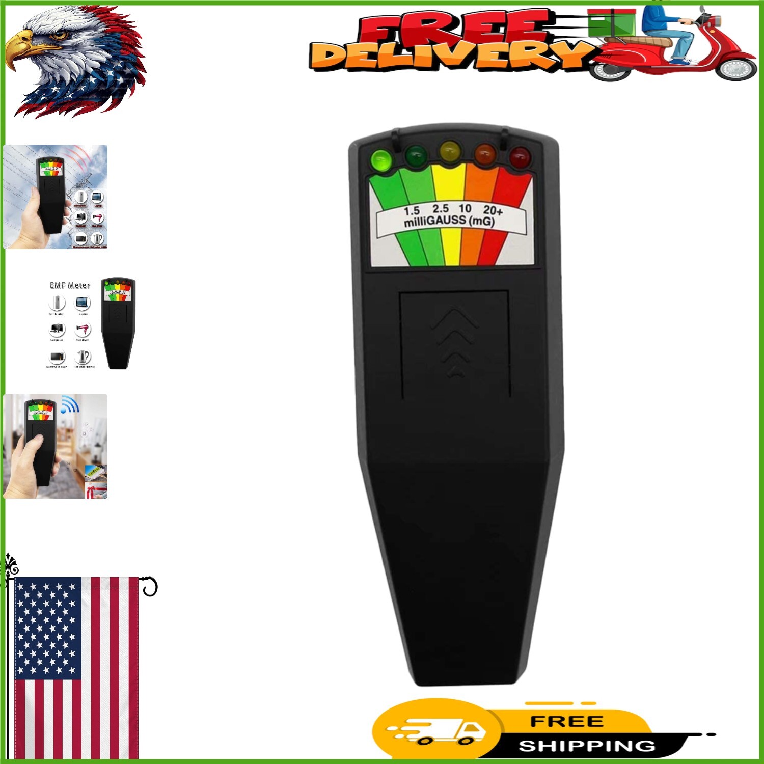 Handheld EMF Meter for Ghost Hunting & Home Inspections - Accurate and Portable