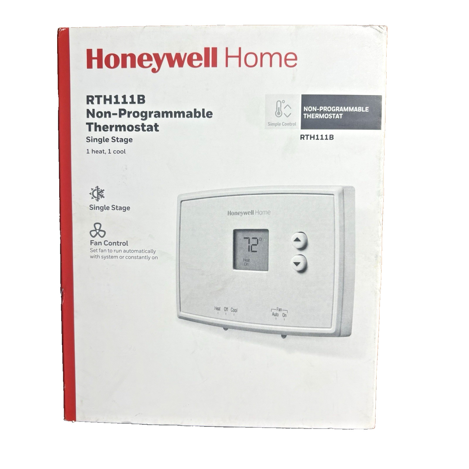 Honeywell Home RTH111B1024 Digital Non-Programmable Thermostat White New Box